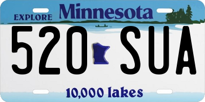MN license plate 520SUA