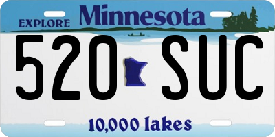 MN license plate 520SUC