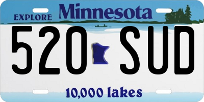 MN license plate 520SUD