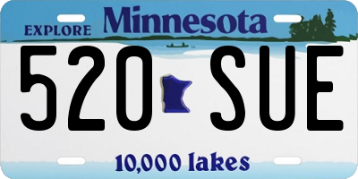 MN license plate 520SUE