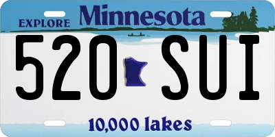 MN license plate 520SUI