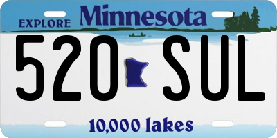 MN license plate 520SUL