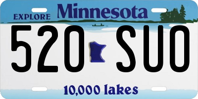 MN license plate 520SUO