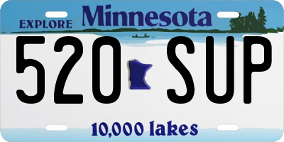 MN license plate 520SUP
