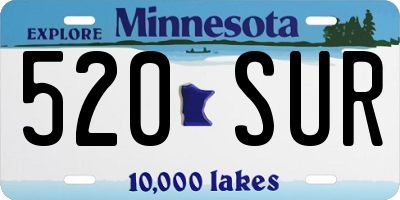 MN license plate 520SUR