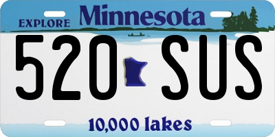 MN license plate 520SUS