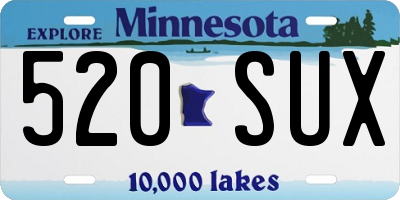 MN license plate 520SUX