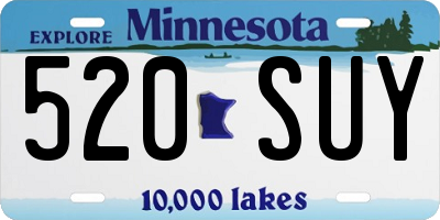 MN license plate 520SUY