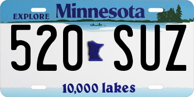 MN license plate 520SUZ