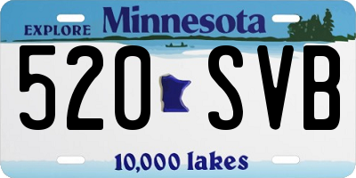 MN license plate 520SVB
