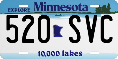 MN license plate 520SVC