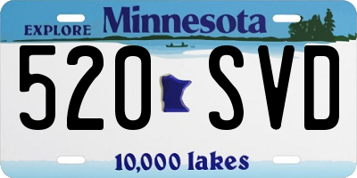 MN license plate 520SVD