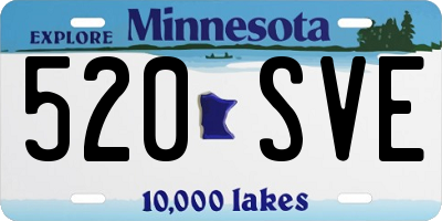 MN license plate 520SVE
