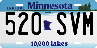 MN license plate 520SVM