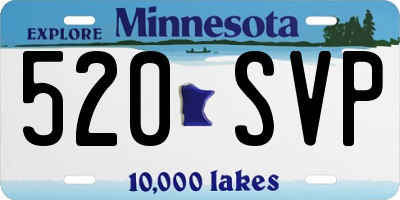 MN license plate 520SVP