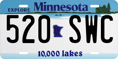 MN license plate 520SWC