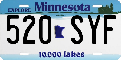 MN license plate 520SYF