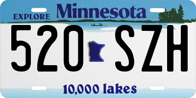 MN license plate 520SZH