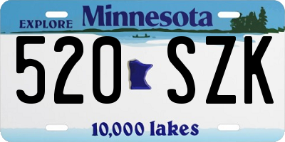 MN license plate 520SZK