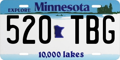 MN license plate 520TBG