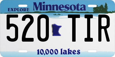 MN license plate 520TIR