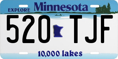 MN license plate 520TJF