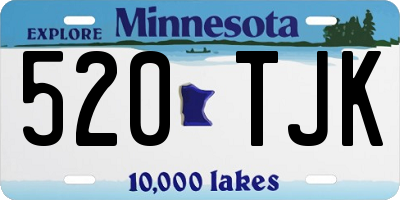 MN license plate 520TJK