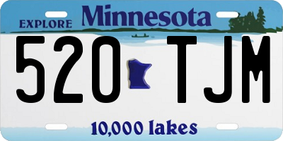 MN license plate 520TJM