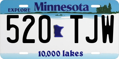MN license plate 520TJW