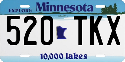 MN license plate 520TKX