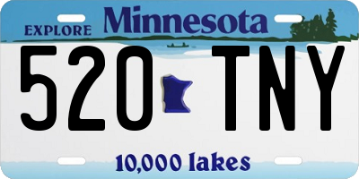 MN license plate 520TNY