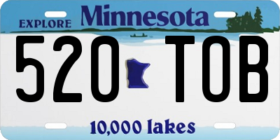 MN license plate 520TOB