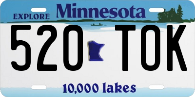 MN license plate 520TOK