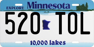 MN license plate 520TOL