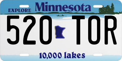 MN license plate 520TOR