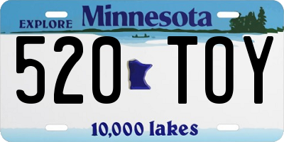 MN license plate 520TOY