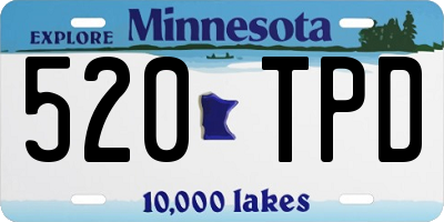 MN license plate 520TPD