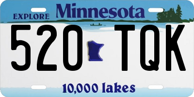 MN license plate 520TQK