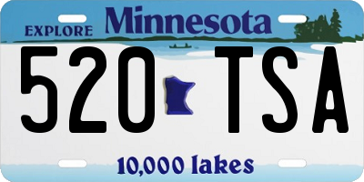 MN license plate 520TSA
