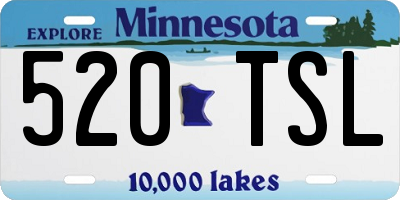 MN license plate 520TSL