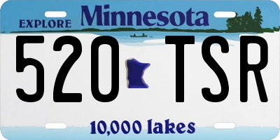 MN license plate 520TSR