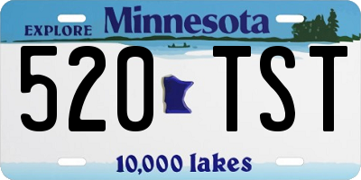 MN license plate 520TST