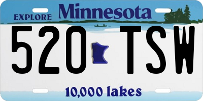 MN license plate 520TSW