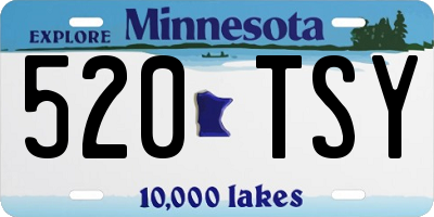 MN license plate 520TSY