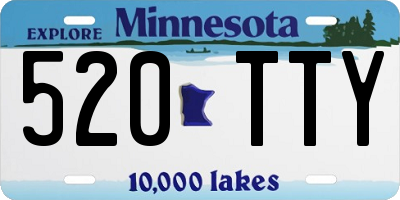 MN license plate 520TTY