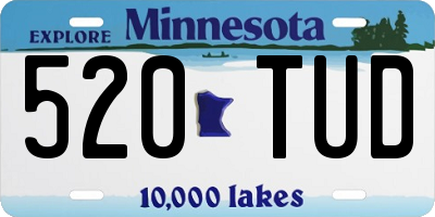 MN license plate 520TUD