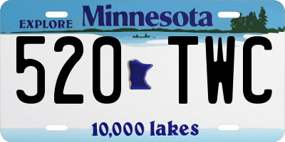 MN license plate 520TWC