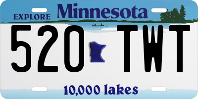 MN license plate 520TWT