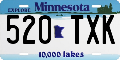 MN license plate 520TXK