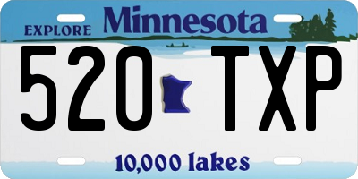 MN license plate 520TXP